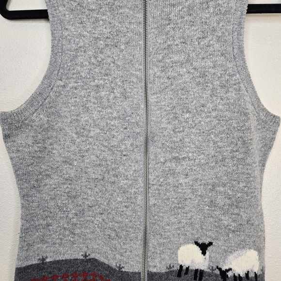 Woolrich Heather Gray Zip-Up Vest 100% Lamb's Wool - Picture 9 of 15